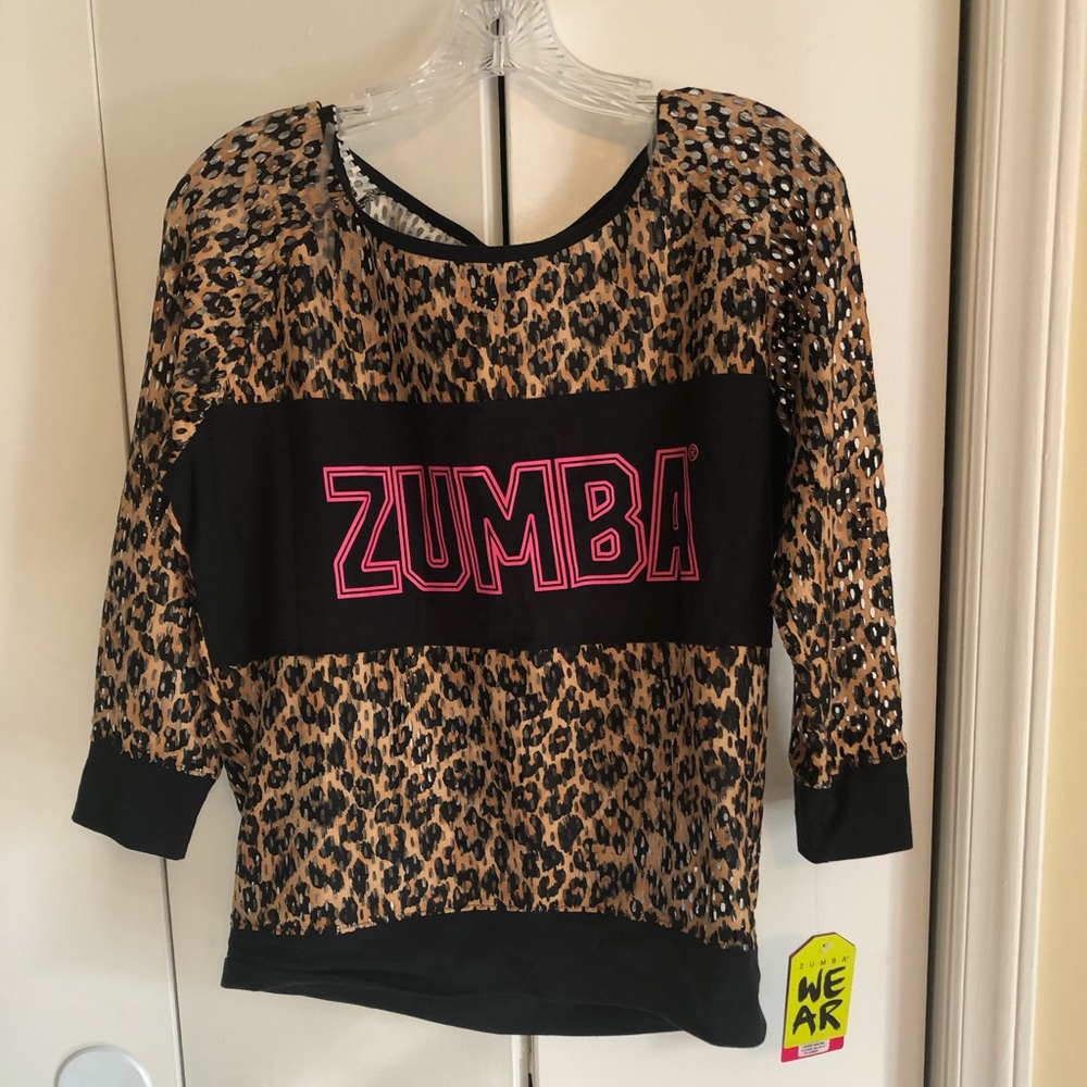 Zumba Cheetah mesh top